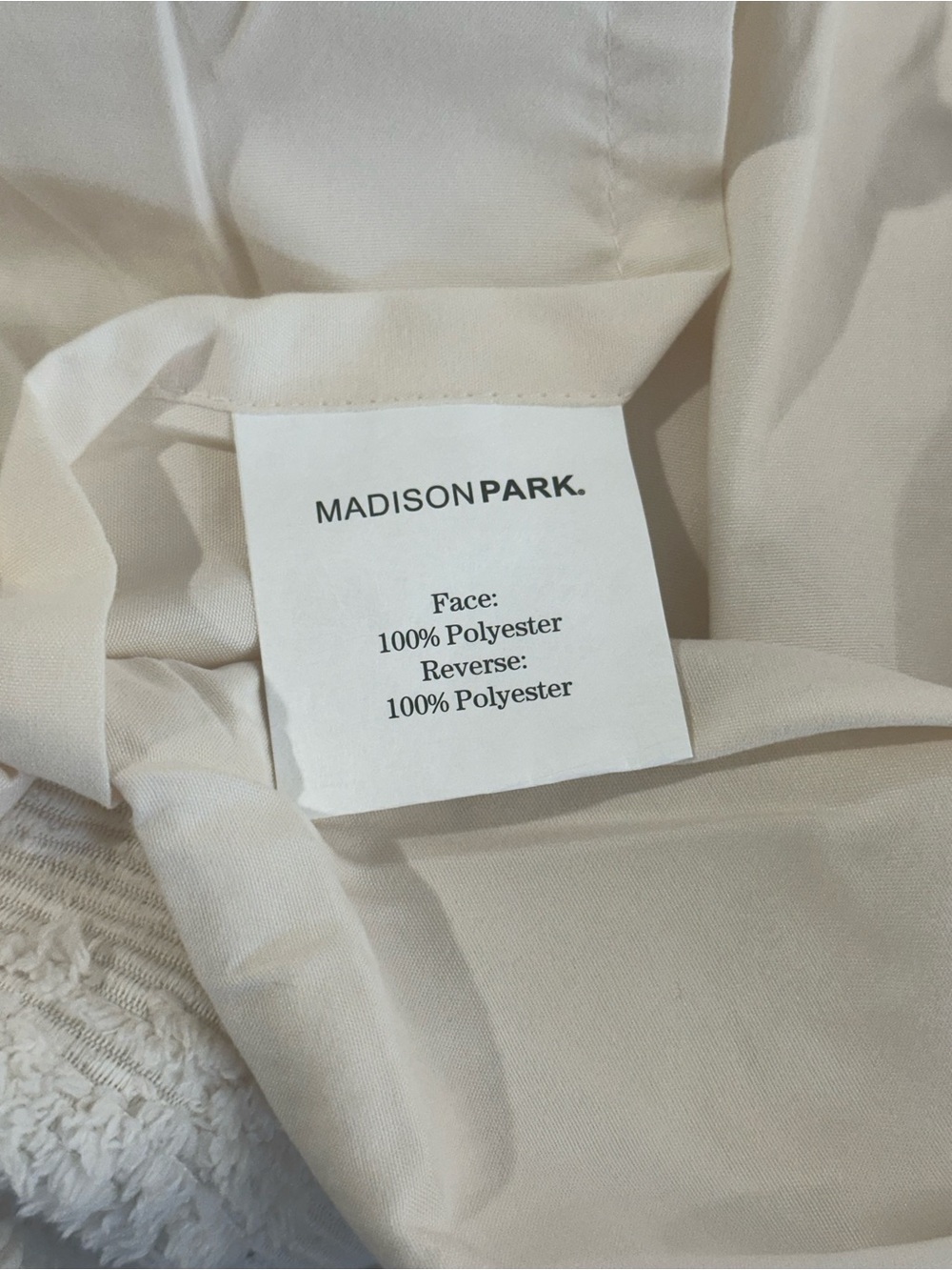 Madison Park. Cream Quilted Comforter Set with Embossed Medallion Pattern - Picture 8 of 12